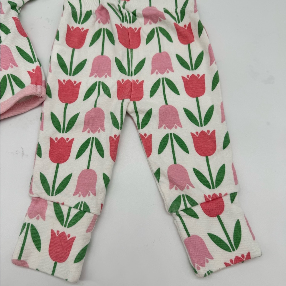 M+A MONICA + ANDY ORGANIC PINK TULIP KIMONO FOOTIE OUTFIT 🌸SZ NB🌸 - Picture 11 of 13